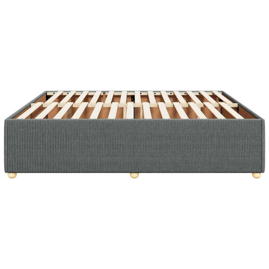 Bedframe zonder matras stof donkergrijs 200x200 cm