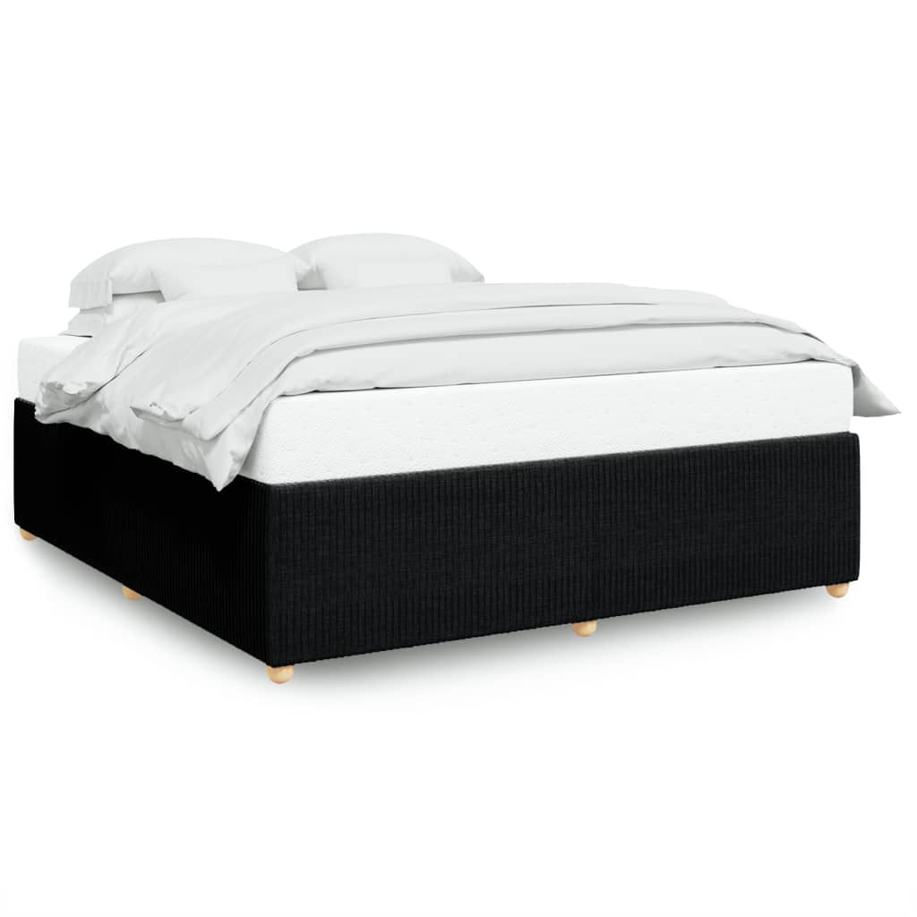 Bedframe zonder matras stof zwart 200x200 cm