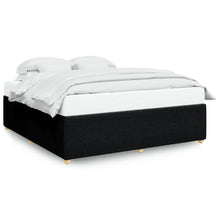 Bedframe zonder matras stof zwart 200x200 cm