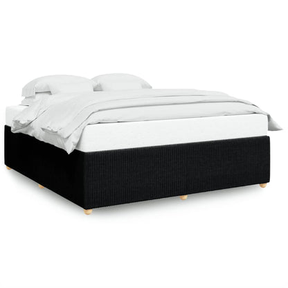 Bedframe zonder matras stof zwart 200x200 cm