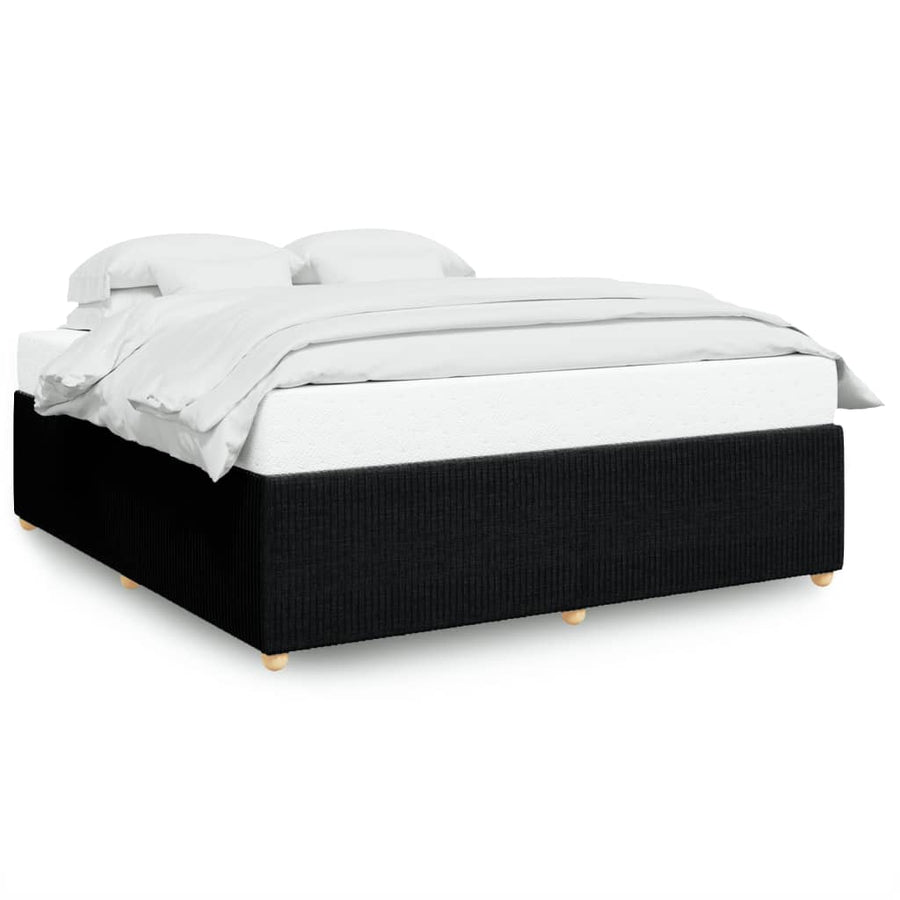 Bedframe zonder matras stof zwart 200x200 cm