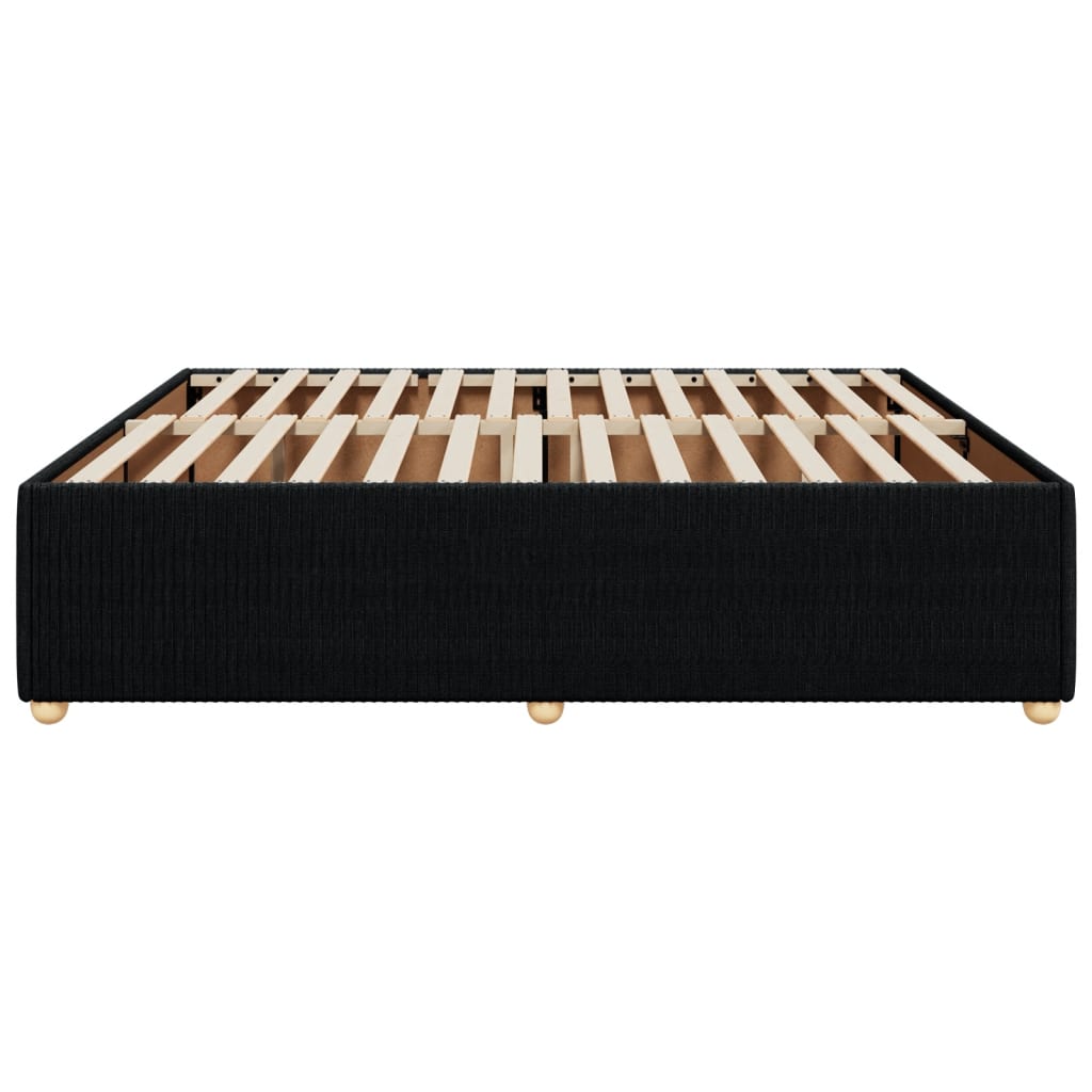 Bedframe zonder matras stof zwart 200x200 cm