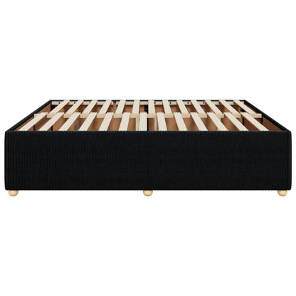 Bedframe zonder matras stof zwart 200x200 cm