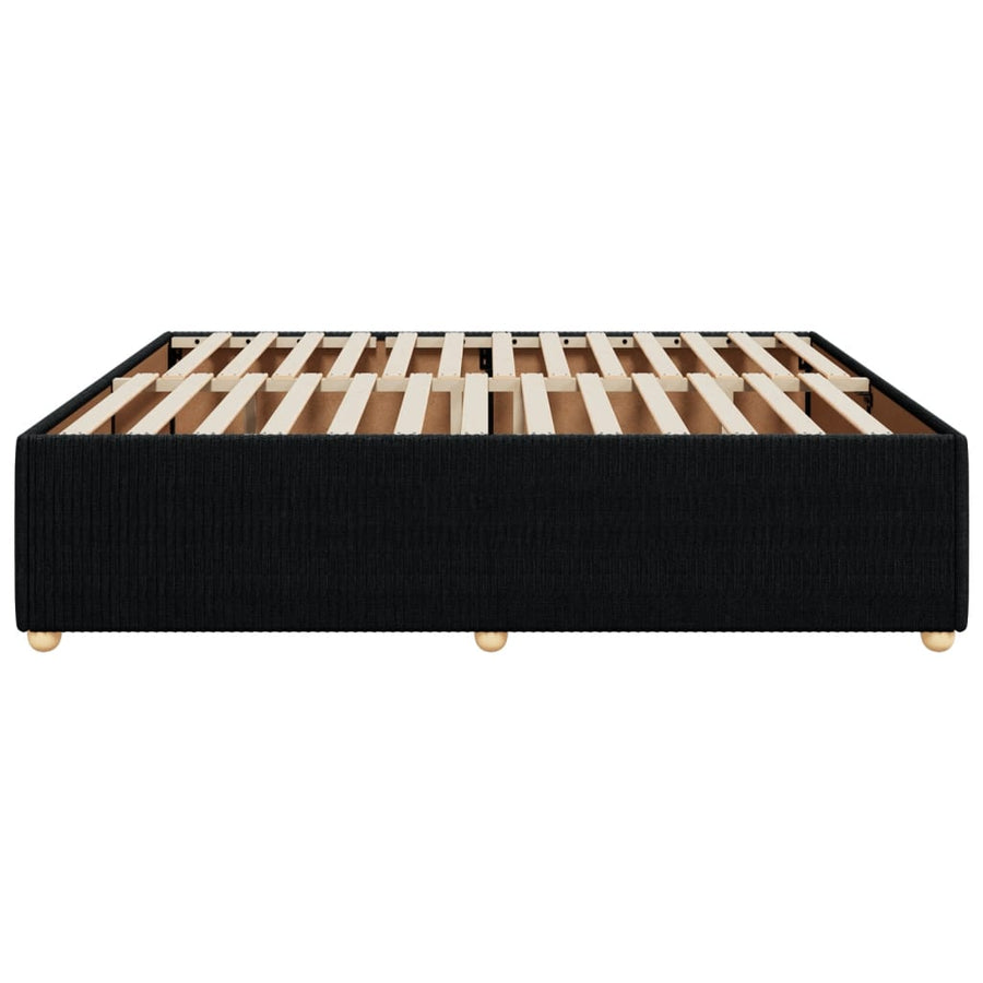 Bedframe zonder matras stof zwart 200x200 cm