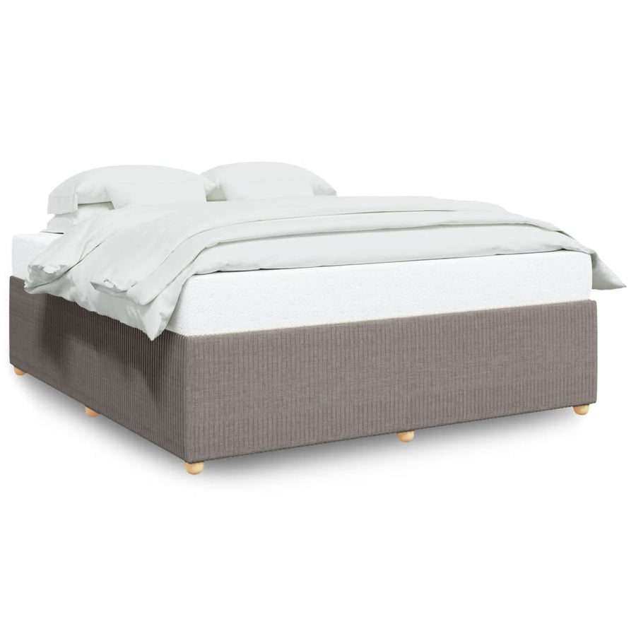 Bedframe zonder matras stof taupe 200x200 cm