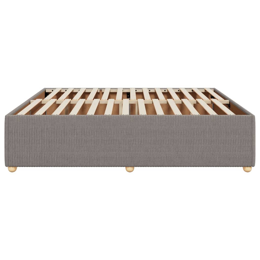 Bedframe zonder matras stof taupe 200x200 cm
