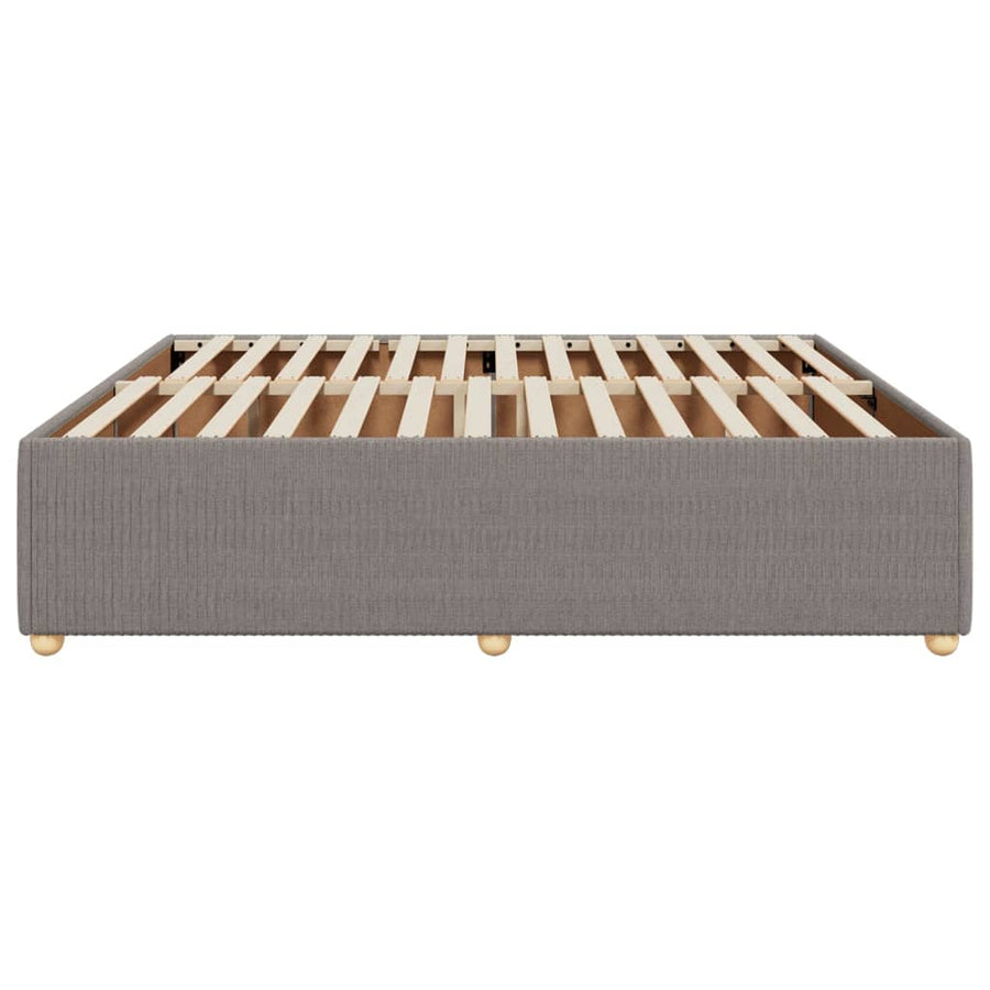 Bedframe zonder matras stof taupe 200x200 cm