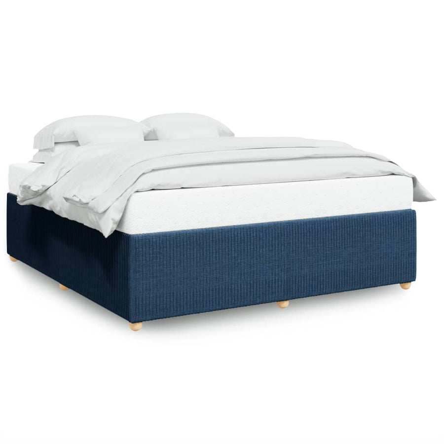 Bedframe zonder matras stof blauw 200x200 cm