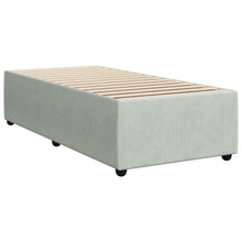 Bedframe fluweel lichtgrijs 80x200 cm