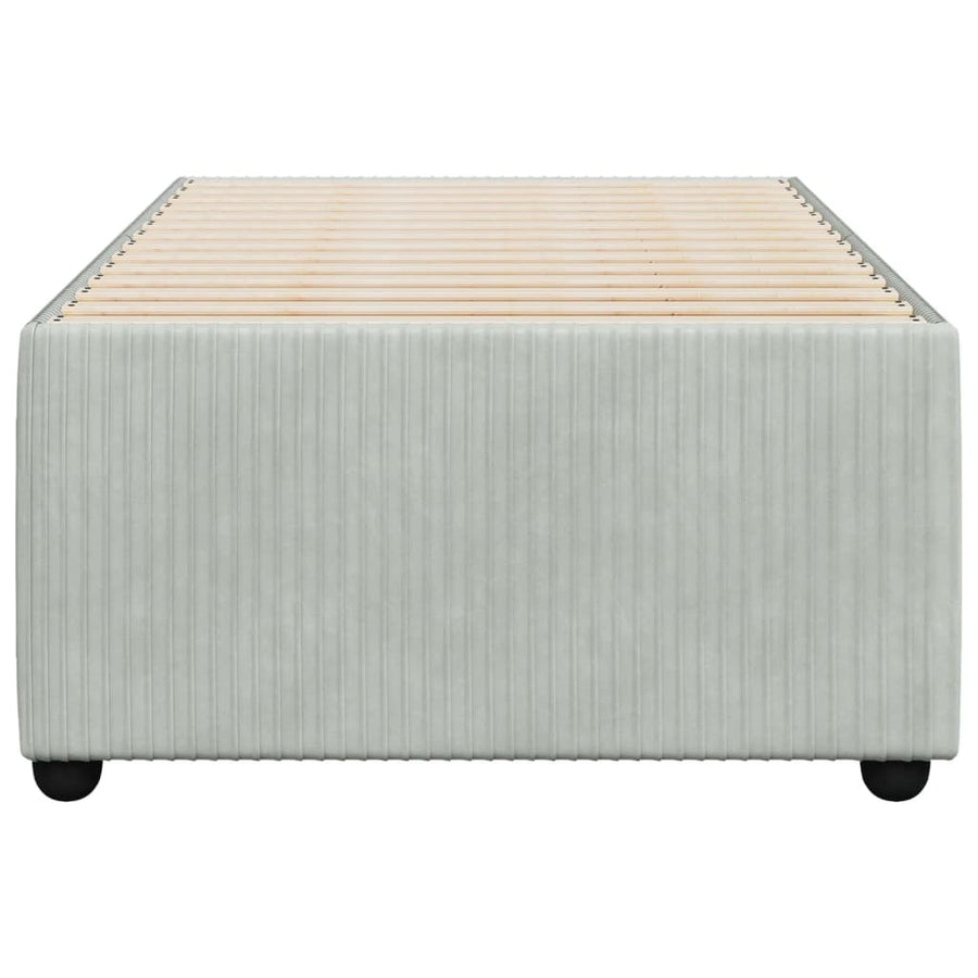 Bedframe fluweel lichtgrijs 80x200 cm