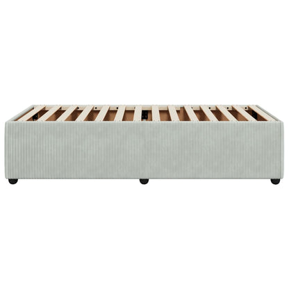 Bedframe fluweel lichtgrijs 80x200 cm