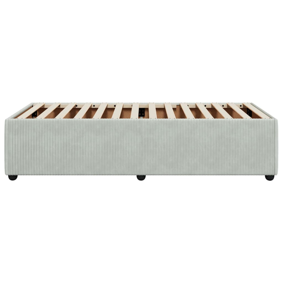 Bedframe fluweel lichtgrijs 80x200 cm