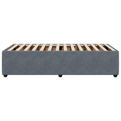 Bedframe fluweel donkergrijs 80x200 cm