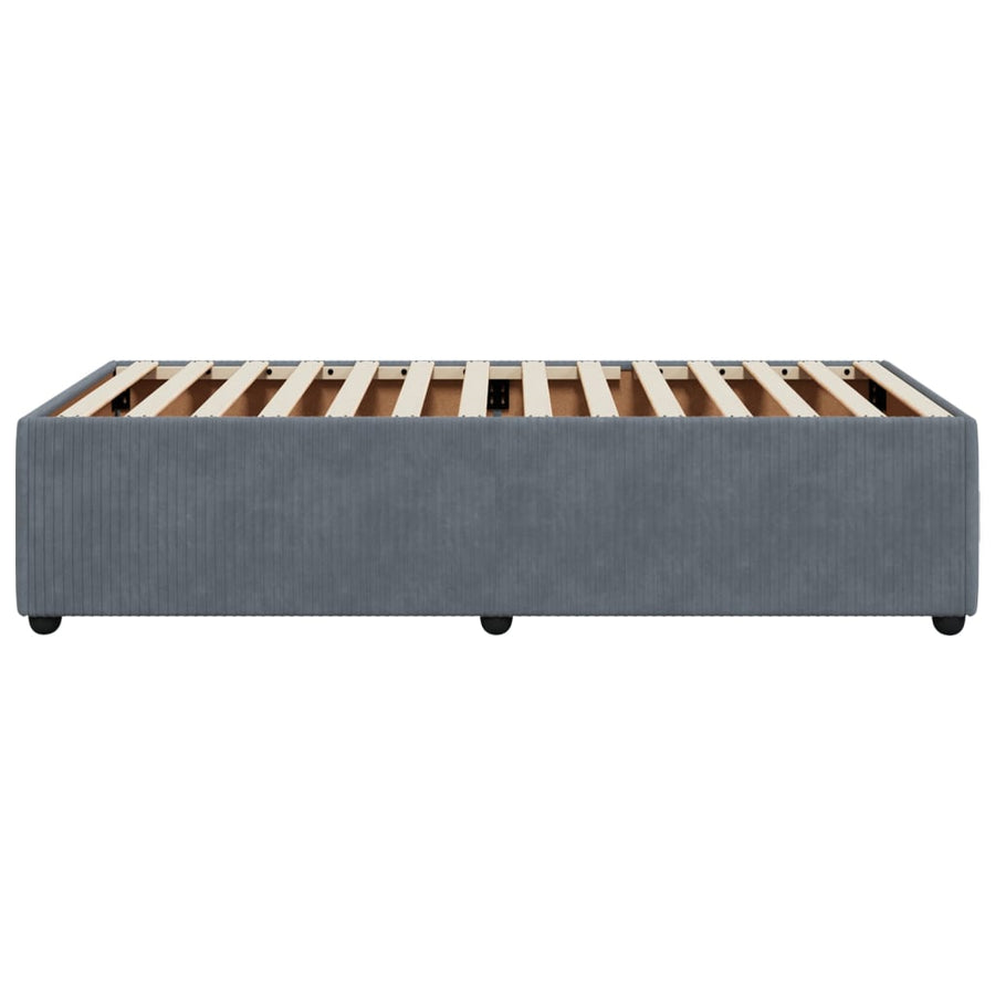 Bedframe fluweel donkergrijs 80x200 cm