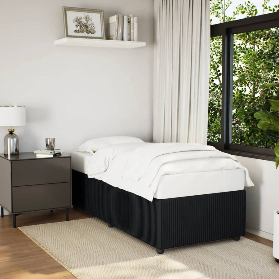 Bedframe fluweel zwart 80x200 cm