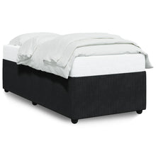 Bedframe fluweel zwart 80x200 cm