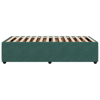 Bedframe fluweel donkergroen 80x200 cm
