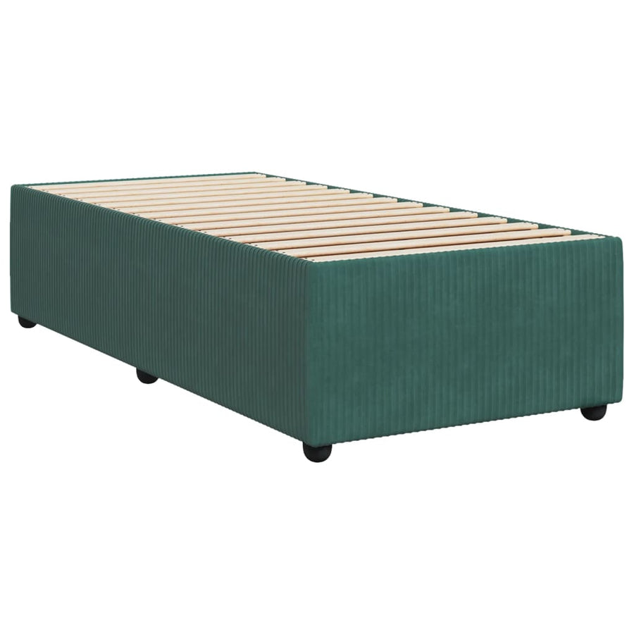 Bedframe fluweel donkergroen 80x200 cm