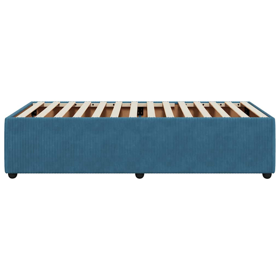 Bedframe fluweel blauw 80x200 cm