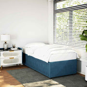 Bedframe fluweel blauw 80x200 cm