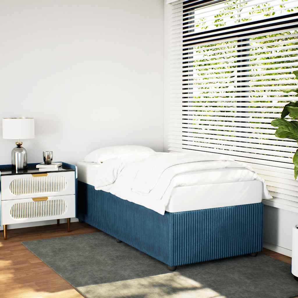 Bedframe fluweel blauw 80x200 cm