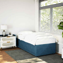 Bedframe fluweel blauw 80x200 cm