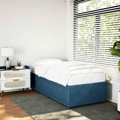 Bedframe fluweel blauw 80x200 cm