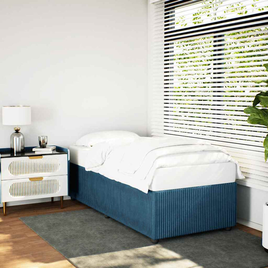 Bedframe fluweel blauw 80x200 cm