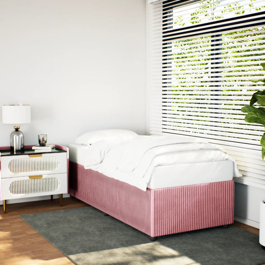 Bedframe fluweel roze 80x200 cm