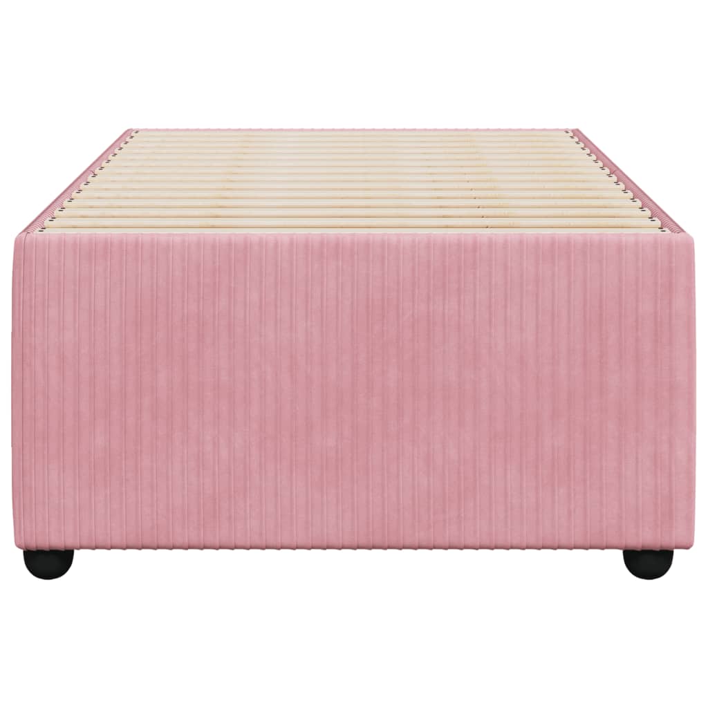 Bedframe fluweel roze 80x200 cm