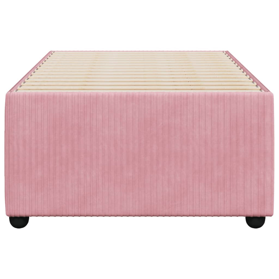 Bedframe fluweel roze 80x200 cm