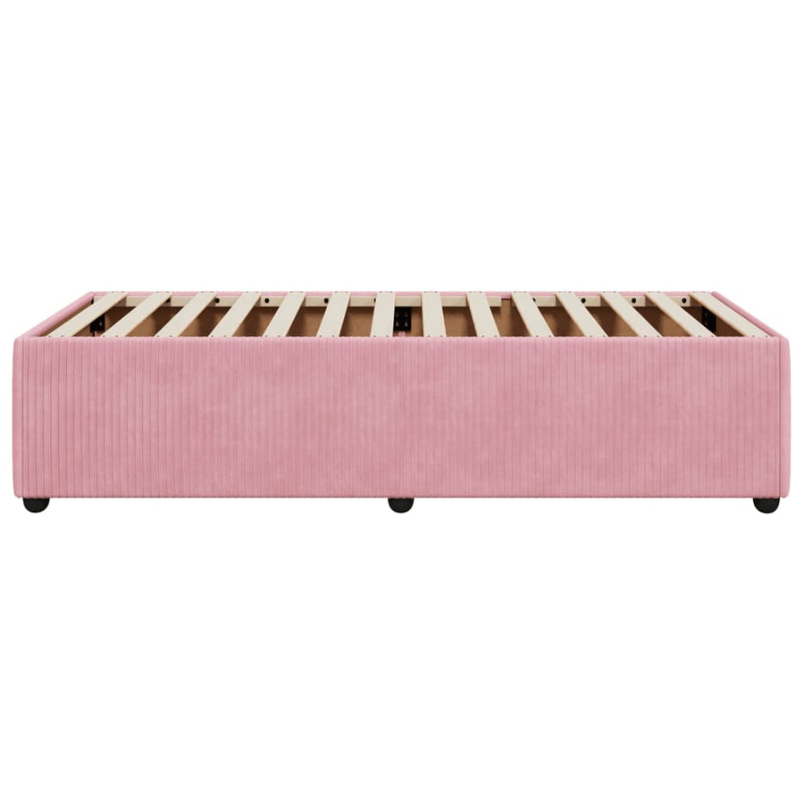 Bedframe fluweel roze 80x200 cm