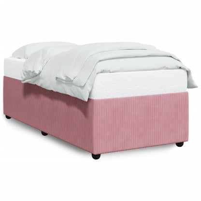 Bedframe fluweel roze 80x200 cm