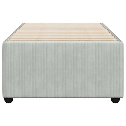 Bedframe fluweel lichtgrijs 90x190 cm