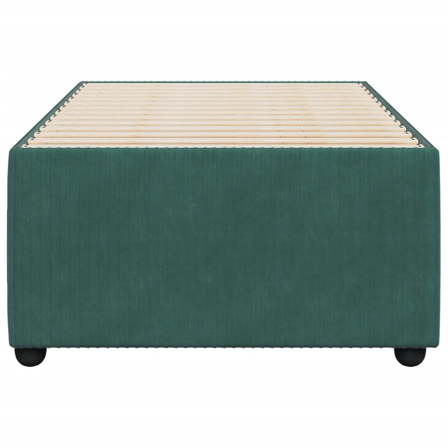 Bedframe fluweel donkergroen 90x190 cm