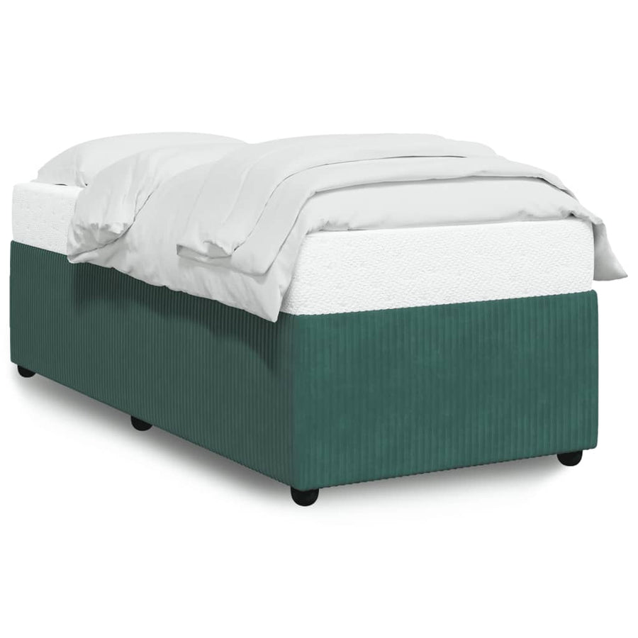 Bedframe fluweel donkergroen 90x190 cm