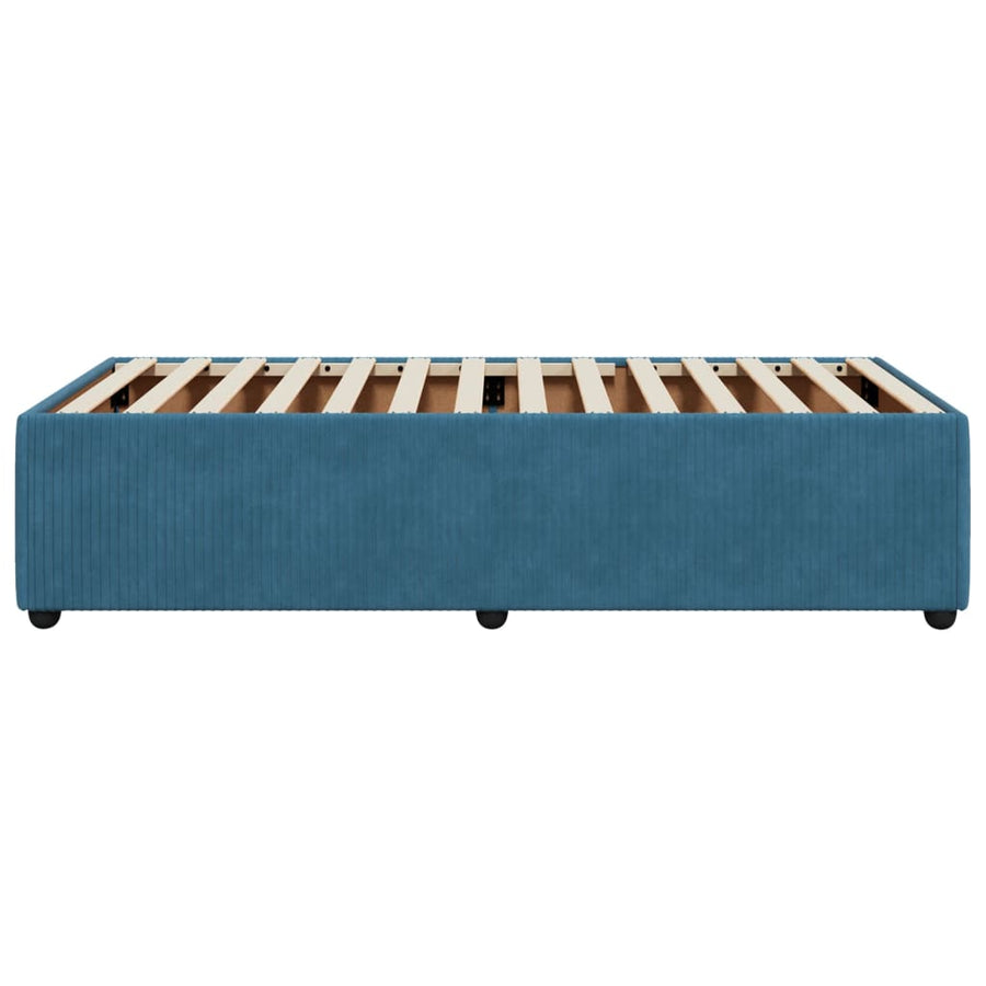 Bedframe fluweel blauw 90x190 cm