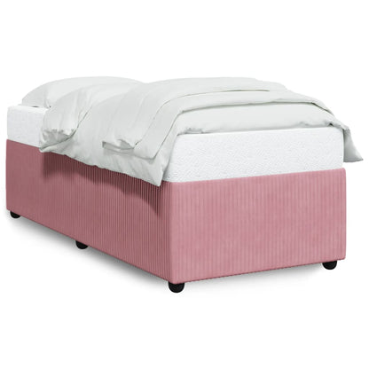 Bedframe fluweel roze 90x190 cm