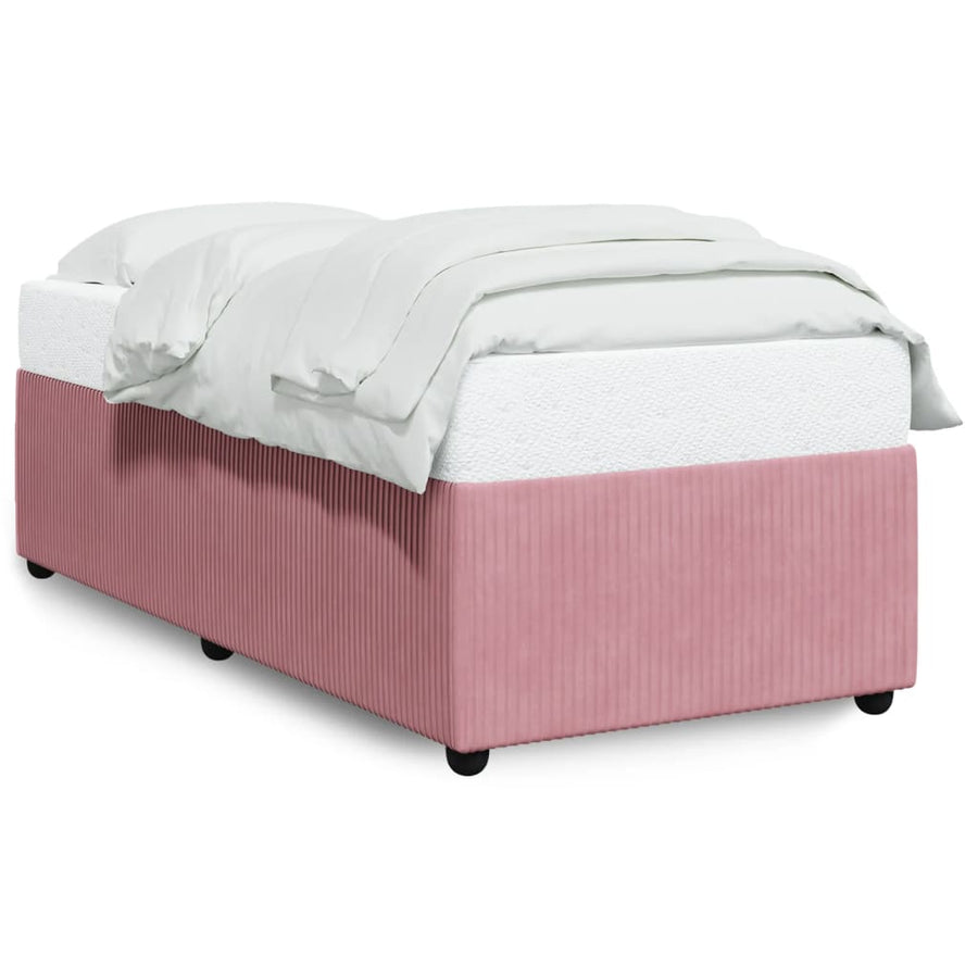 Bedframe fluweel roze 90x190 cm
