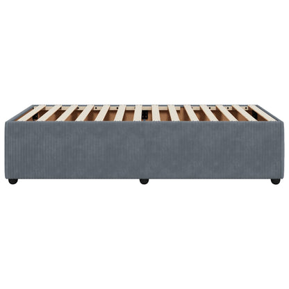Bedframe fluweel donkergrijs 90x200 cm