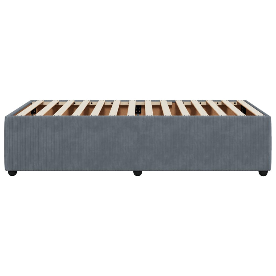 Bedframe fluweel donkergrijs 90x200 cm