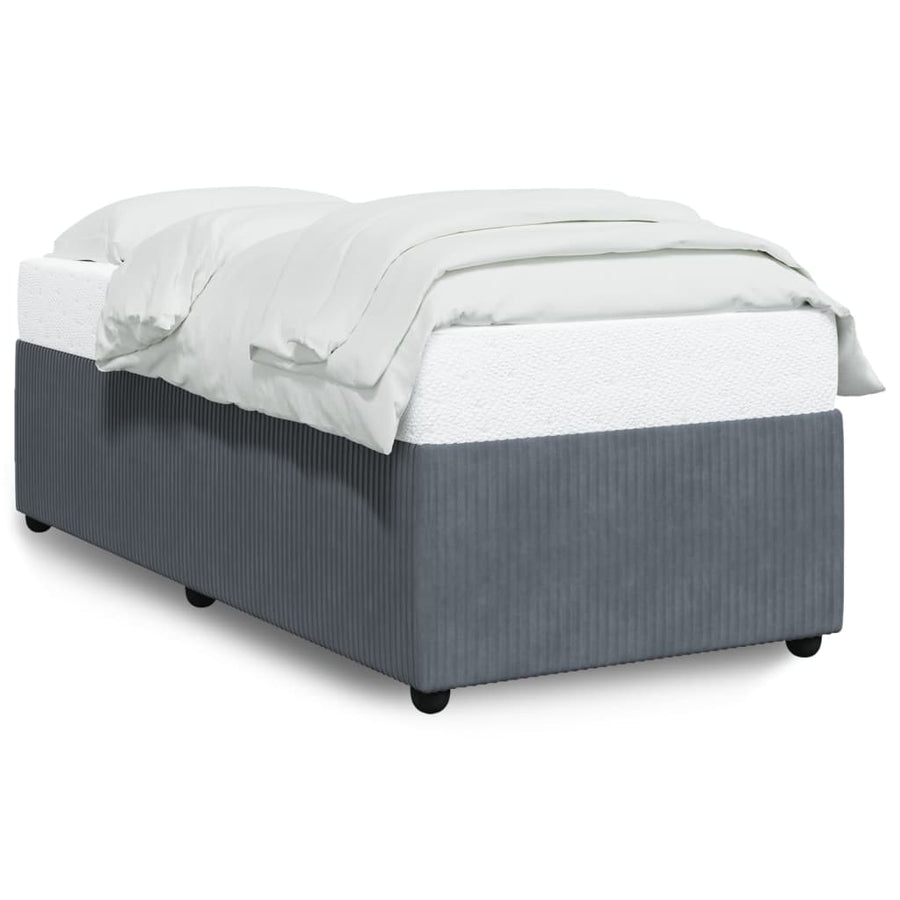 Bedframe fluweel donkergrijs 90x200 cm