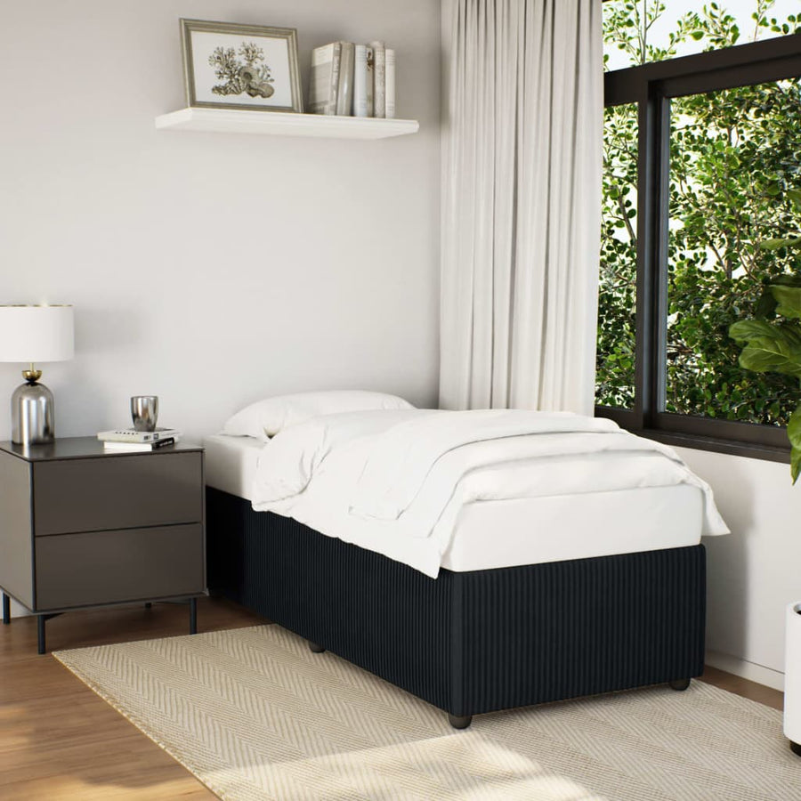 Bedframe fluweel zwart 90x200 cm