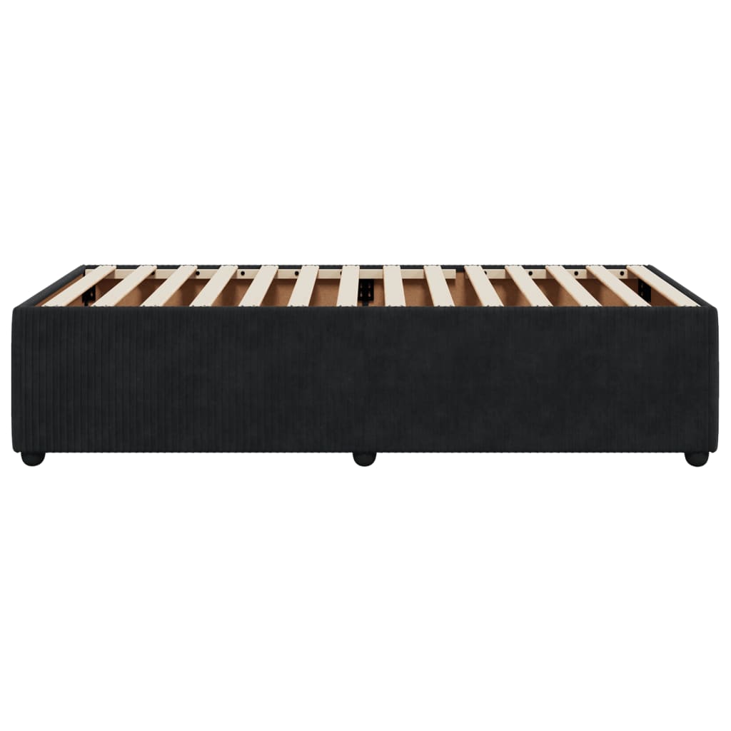 Bedframe fluweel zwart 90x200 cm