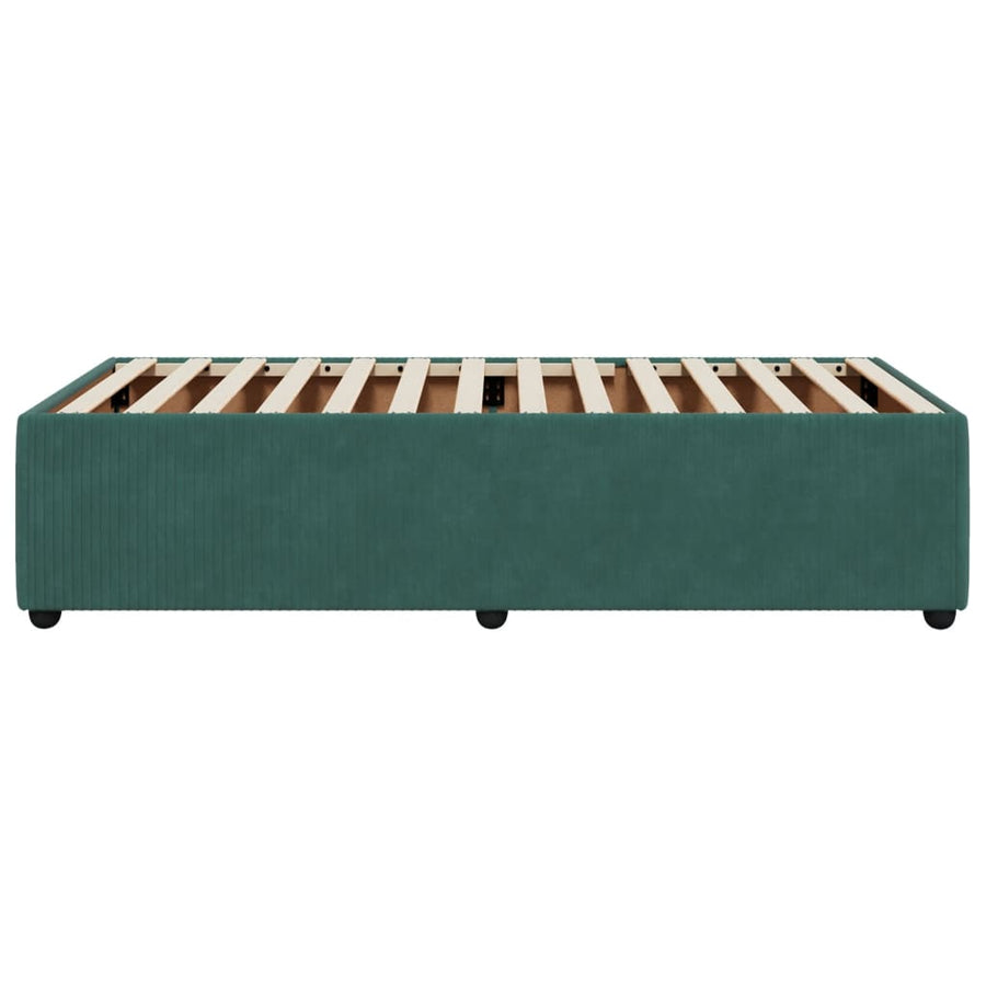 Bedframe fluweel donkergroen 90x200 cm