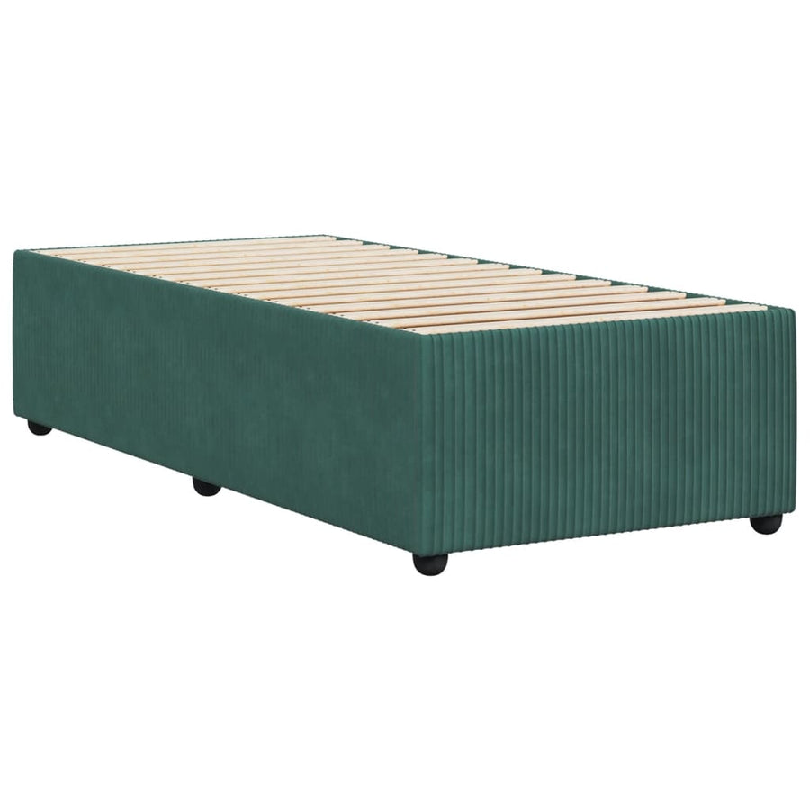 Bedframe fluweel donkergroen 90x200 cm