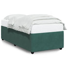 Bed frame without mattress 90x200 cm velvet dark green