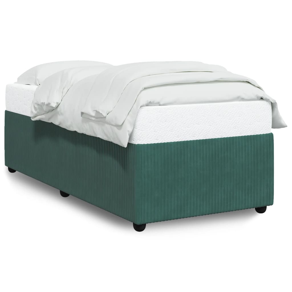 Bedframe fluweel donkergroen 90x200 cm