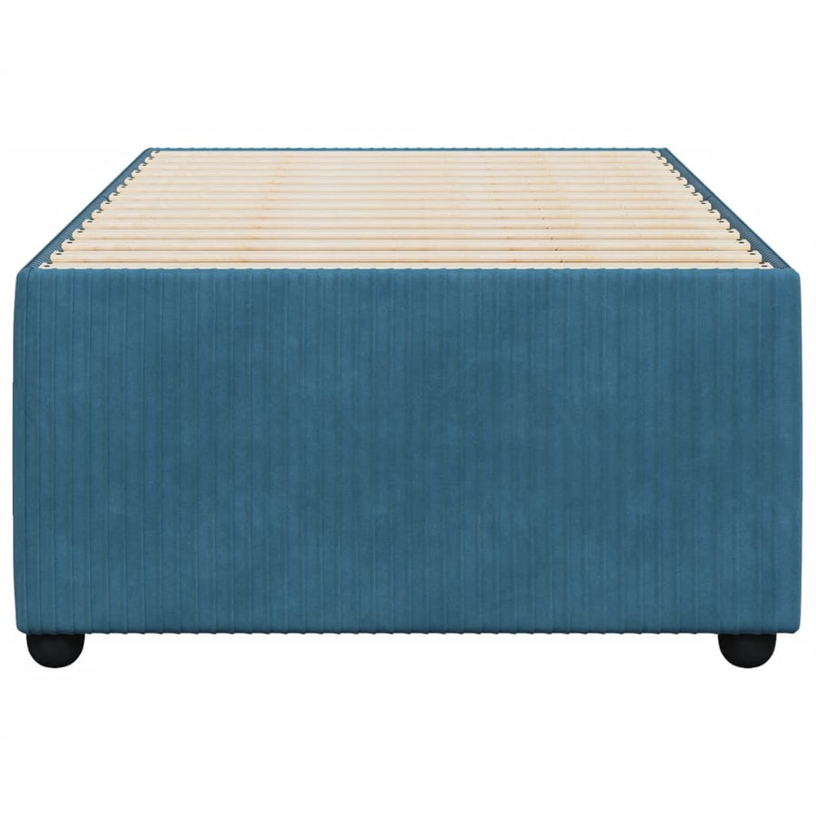 Bedframe fluweel blauw 90x200 cm