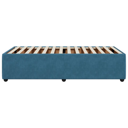 Bedframe fluweel blauw 90x200 cm